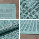 thumbnail of Teppich Balkon Unifarben Pflegeleicht Waschbar Strapazierfähig Terrasse Küche Blau 140x200 cm OEKO-TEX Gekettelt – ORIANA von Kadima Design