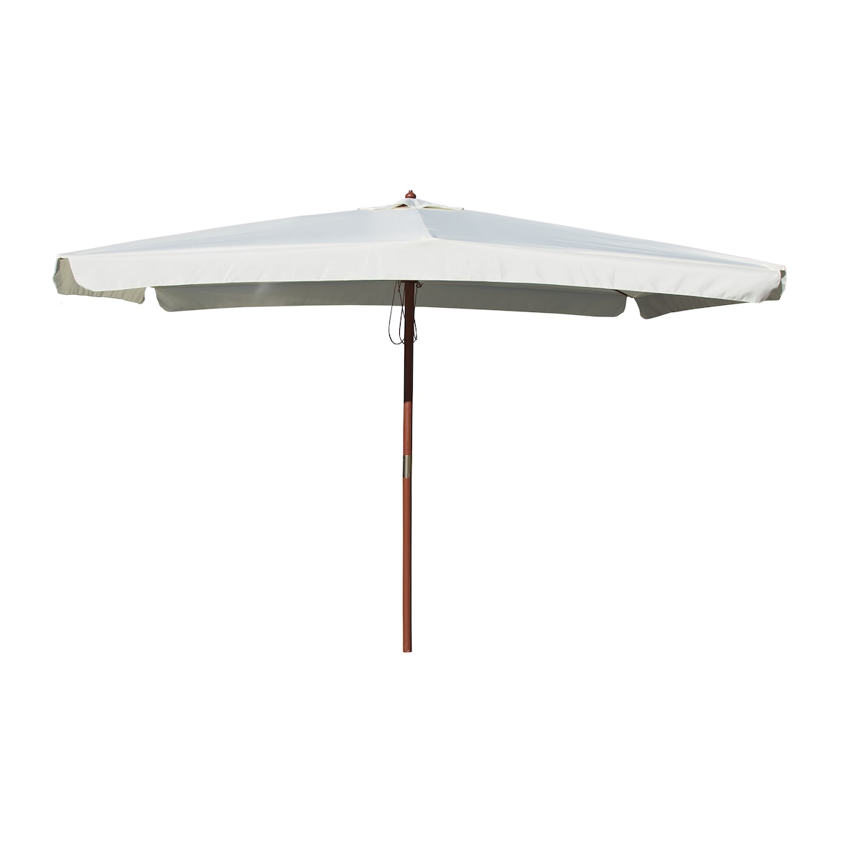 CRO Ombrellone rettangolare in legno di ginepro e poliestere 180gr.  Beige