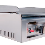 thumbnail of Romux® Piastra a Gas Professionale in Acciaio Inox 30 cm da Banco con Piastra da 4 mm per Riscaldamento Rapido con Termocoppia CE