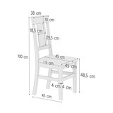 thumbnail of Gepolsterter Massivholz-Stuhl Küchenstuhl Esszimmerstuhl in taupe V-90.71-25WP03