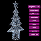 thumbnail of vidaXL Weihnachtsbaum mit 240 LEDs Kaltweiß 180 cm Acryl