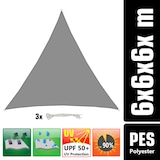 thumbnail of 6x6x6 Sonnensegel Dreieckig Wasserdicht - Sonnensegel Dreieck Terrasse Garten