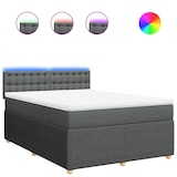 thumbnail of vidaXL Boxspringbett mit Matratze Dunkelgrau 160x200 cm Stoff