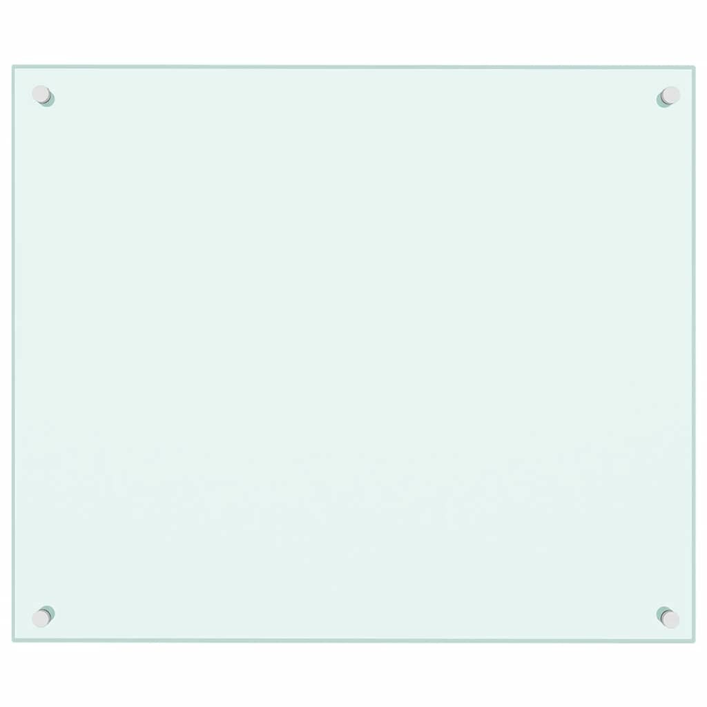 vidaXL Küchenrückwand Weiß 70x60 cm Hartglas