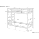 thumbnail of Breites Etagenbett Massivholz Buche 100x200 Stockbett mit wählbarem Zubehör V-60.17-10 ohne Zubehör