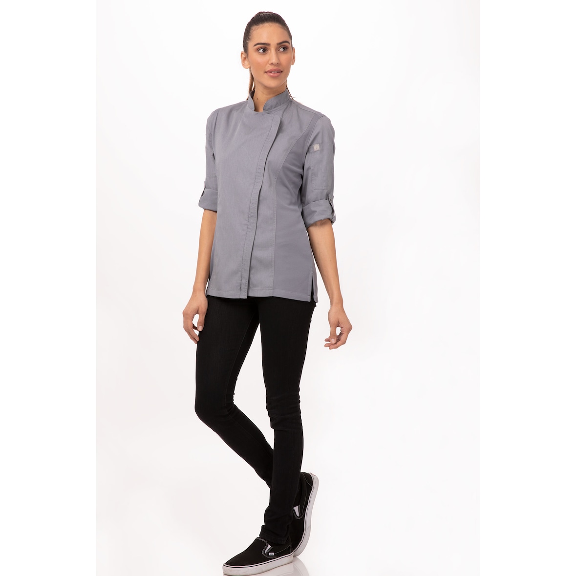 Chef Works® HARTFORD Damenkochjacke der Essential Collection - COOL VENT BCWLZ005 Grau L