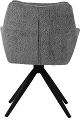 thumbnail of SIT Möbel Armlehnstuhl | 360 Grad Drehfunktion | Bezug Boucléstoff | Gestell Metall | B 65,5 x T 66 x H 84,5 cm | grau – schwarz