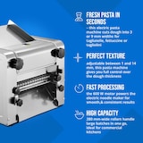 thumbnail of Royal Catering - Royal Catering Machine à pâtes électrique - 28 cm - épaisseur de pâte de 1 à 14 mm, 600 W, roule et coupe pâte 3 mm/9 mm, inox