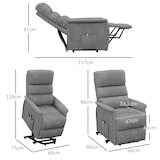 thumbnail of Sillón relax reclinable eléctrico sillón levanta personas con mando a distancia y bolsillo lateral sillón elevador para salón dormitorio gris