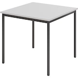 thumbnail of bümö Tisch klein, Multifunktionstisch, 80 x 80 cm in Grau/Schwarz - Beistelltisch, Bistrotisch, Esstisch, Pausentisch, Mehrzwecktisch Tischsystem für