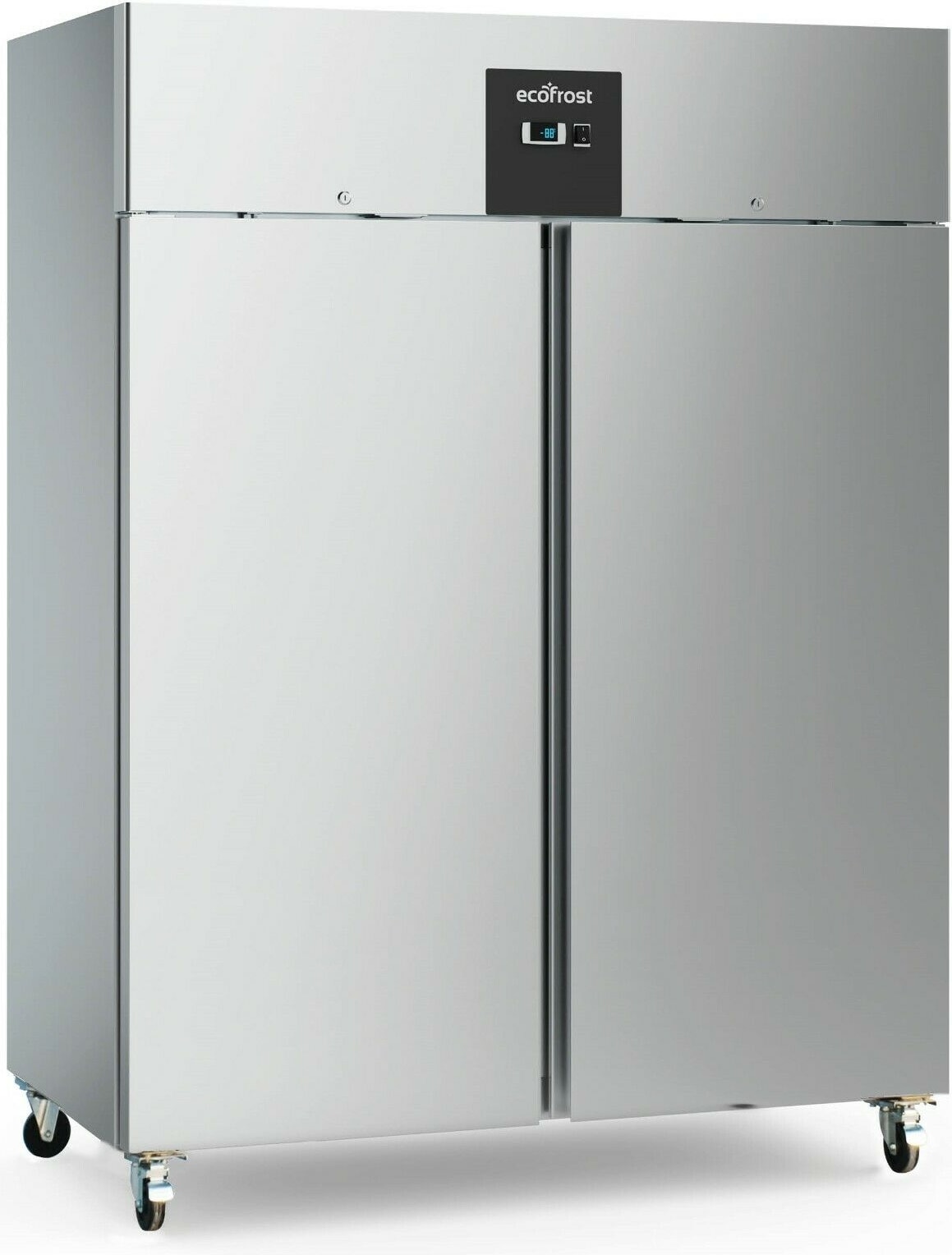 Gastro Edelstahl Tiefkühlschrank 2 Türen 1480x830x2010mm 1300l 2/1GN -18/-22°C