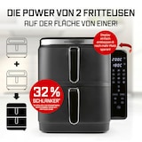thumbnail of GOURMETmaxx FryUp Vertikale Doppelkammer-Heißluftfritteuse - 10 L - 2800 Watt