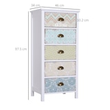 thumbnail of HOMCOM Cassettiera per Camera da Letto Mobiletto con Cassetti Shabby