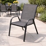 thumbnail of Outdoorstuhl Gartenstuhl Stapelstuhl Metall Textilen Anthrazit