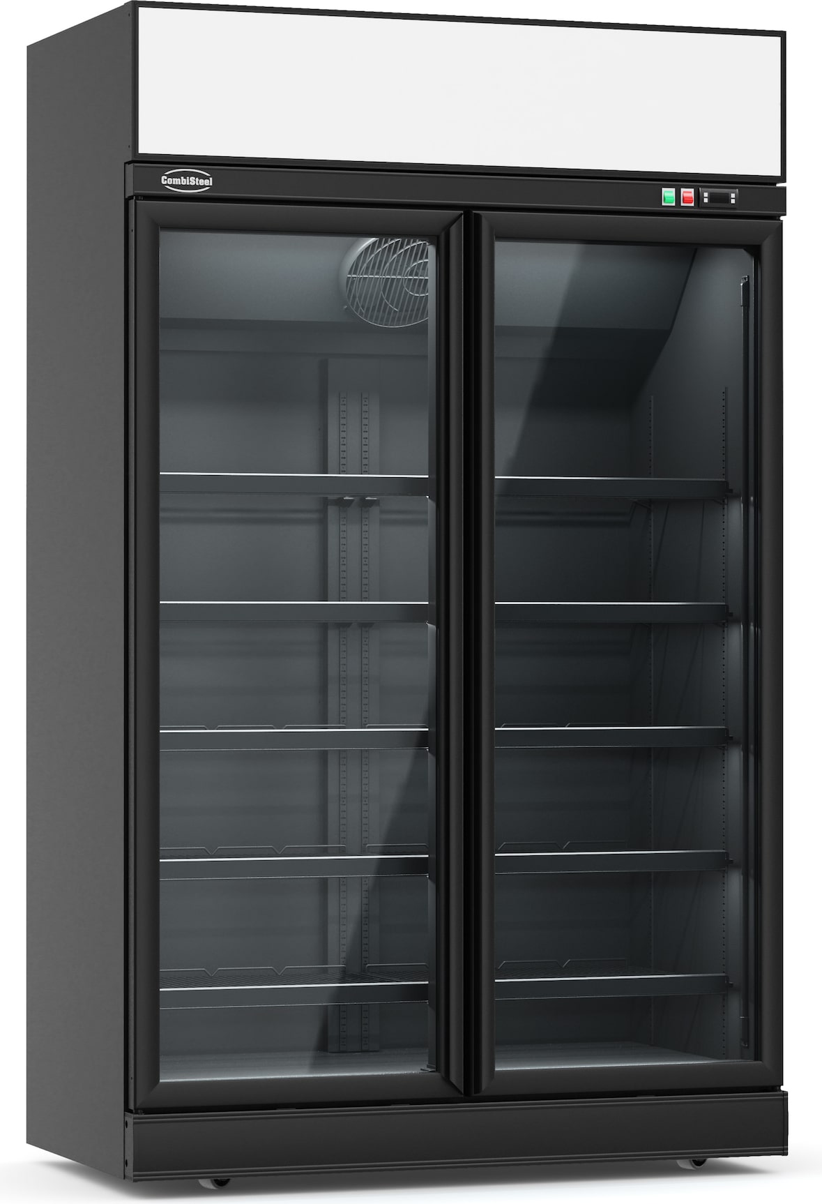 Tiefkühlschrank 2 Glastüren Schwarz Ins-1000F Bl