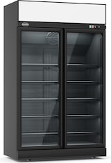 thumbnail of Tiefkühlschrank 2 Glastüren Schwarz Ins-1000F Bl