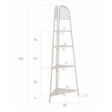 thumbnail of Eckregal EDKO Stahl Beige 180x48x48cm Standregal Ecke Wohnzimmerregal Dekorregal