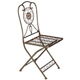 thumbnail of Gartenstuhl Metall Tecla 17921 Metallstuhl Stuhl Garten Vintage Eisen Nostalgie Eisenstuhl Braun Antik