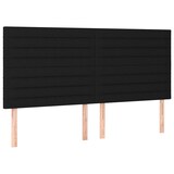 thumbnail of vidaXL Boxspringbett mit Matratze & LED Schwarz 160x200 cm Stoff