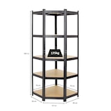 thumbnail of PROREGAL Eckregal Ragnar | HxBxT 180x70x40 cm | Fachlast 175kg | Schwarz | Schwerlastregal Stecksystem Lagerregal Regalsystem