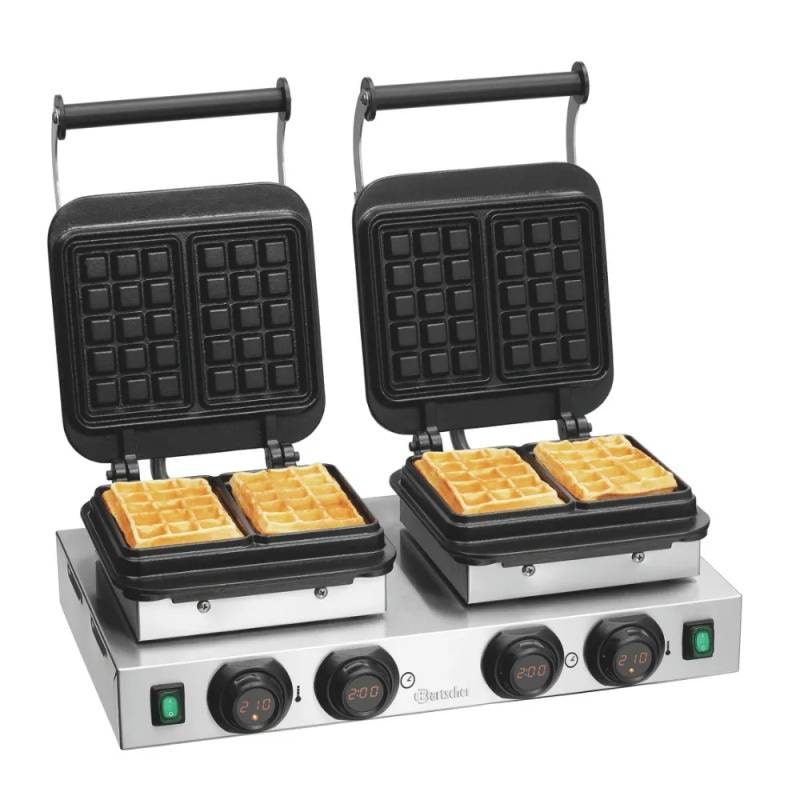 Roestvrijstalen Brusselse wafelijzer, 4400 W, 220 V - MONO