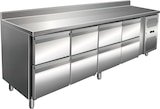 thumbnail of Gastro Edelstahl Kühltisch Kühltheke 8 Schubladen 312 L -2/+8°C Umluftkühlung mit Aufkantung