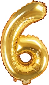 thumbnail of Folienballon gold Zahl 6
