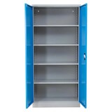 thumbnail of PROREGAL Stahlschrank BEE mit 7 lackierten Fachböden | HxBxT 195x92x42cm | Grau-Hellblau | Werkstattschrank Werkzeugschrank Aktenschrank