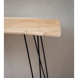 thumbnail of Konsolentisch 150x36x75 cm Akazie Massivholz Baumkante Anrichte Flur, Ablagetisch mit Haarnadelbeine Schmal Modern, Flurtisch Metallgestell,