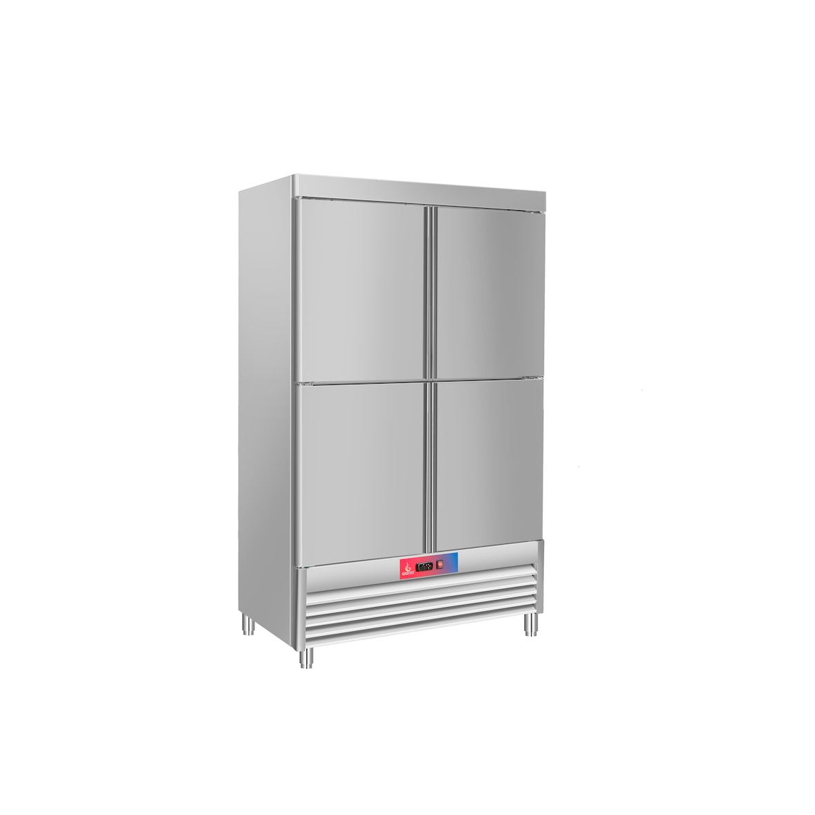 Gasfrit – Kühlschrank mit 4 Türen aus Edelstahl, tropikalisiert Klasse D. 1220 × 700 × 2050 mm
