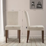 thumbnail of Silla de comedor Ina pana Marrón claro/Antiguo oscuro