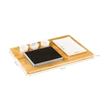 thumbnail of Morleos Hot Stone Lavastein Heißer Stein Grill Steak Stone Grillstein Heisser Stein  inkl. Teller + 3 Beilagen- Dipschalen (Weiß, 7- Teilig)