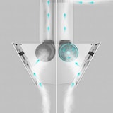 thumbnail of CIARRA Kopffreihaube A+++ 650 m³/h Dunstabzugshaube 60 cm Kopffreie Schräghaube LED VMS6762A