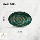 thumbnail of Wilmax Schale oval 30x19,5 cm Grün Porzellan WL-669541/A