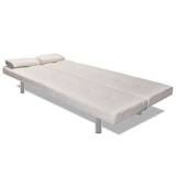 thumbnail of vidaXL Schlafsofa mit 2 Kissen Kunstleder Ausziehbar Cremeweiß