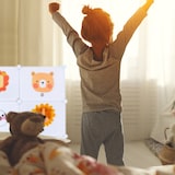 thumbnail of Relaxdays Schuhregal Kinder, 12 Fächer für 24 Paar, Tiermotive, erweiterbares Steckregal HxBxT: 95 x 84 x 31,5 cm, weiß