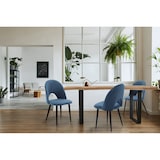 thumbnail of Oreste Luchetta Set 4 Sedie BOUNTY BLUE in tessuto effetto velluto H.87 L.48 P.54 cm Blu