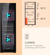 thumbnail of Klarstein Bovella 27 Duo+ Zweizonen-Weinkühlschrank 74l 27 Fl. Glastür Schwarz