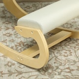 thumbnail of HOMCOM silla ergonómica de rodillas, silla de rodillas de madera, taburete ergonómico, cojín acolchado, para mejorar la postura, crema