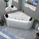 thumbnail of Whirlpool Pool Badewanne Eckwanne Wanne W02 135x135cm mit Farblichtherapie