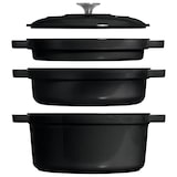 thumbnail of CHEF CUISINE 4489 gusseisernes Kochtopf- und Pfannen-Set, 3-teilig mit Deckel, ofenfest