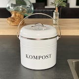 thumbnail of Intirilife Komposteimer Biomülleimer aus Eisen für die Küche - 21.5 x 19 x 20.5 cm - 3 Liter Behälter für Müll Bioabfall Kompost inkl. 2 Kohlefilter