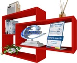 thumbnail of Wandregal Rot Bücherregal Holz Hängeregal Schweberegal