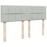 thumbnail of vidaXL Ottoman-Bett mit Matratze Hellgrau 140x200 cm Samt