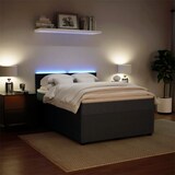 thumbnail of vidaXL Boxspringbett mit Matratze Dunkelgrau 140x200 cm Samt