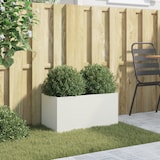 thumbnail of vidaXL Plantenbak 62x30x29 cm staal wit