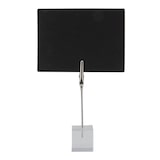 thumbnail of Securit® Conjunto de 6 Porta-etiquetas Acrílicos - Com mola - Suporte vertical a partir de superfície horizontal (Etiquetas não incluídas)