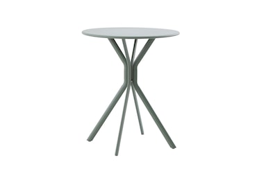 METRO PROFESSIONAL Mesa de exterior Asmira, aço, Ø 60 x 72 cm, redonda, verde abacate