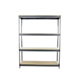 thumbnail of SimonRack Scaffale industriale, 2000x1200x450 mm, 400 kg al punto di flessione, 4 ripiani in legno, scaffale per garage, Grigio/Legno- Ecoforte
