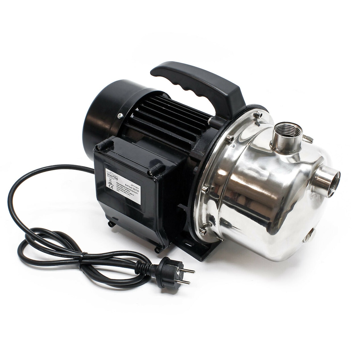 Helloshop26 - Bomba de agua eléctrica portátil para jardín acero fino 1100 vatios 4600 litros por hora 16_0002463